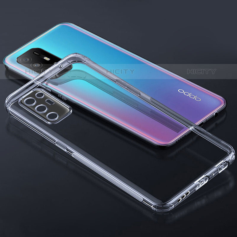 Carcasa Silicona Ultrafina Transparente T05 para Oppo F19 Pro+ Plus 5G Claro