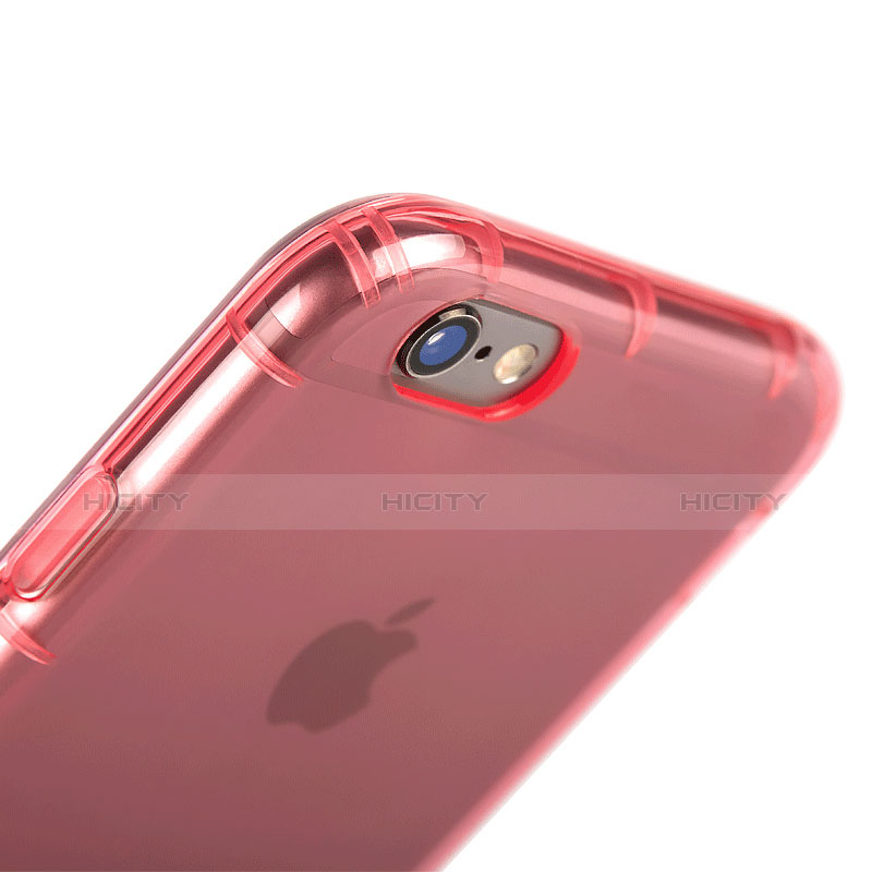 Carcasa Silicona Ultrafina Transparente T06 para Apple iPhone 6 Plus Rosa