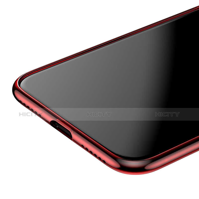 Carcasa Silicona Ultrafina Transparente T06 para Apple iPhone Xs Rojo