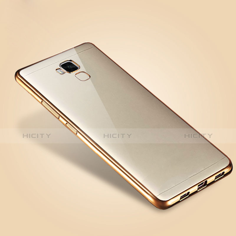 Carcasa Silicona Ultrafina Transparente T06 para Huawei GR5 Oro