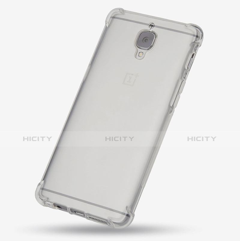 Carcasa Silicona Ultrafina Transparente T06 para OnePlus 3 Gris