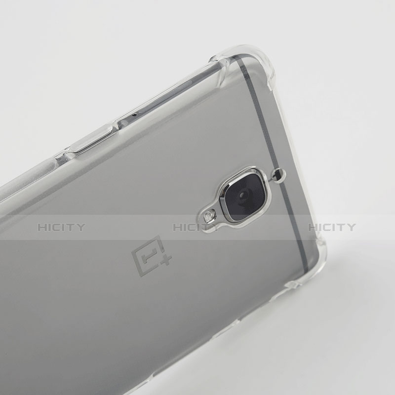 Carcasa Silicona Ultrafina Transparente T06 para OnePlus 3 Gris