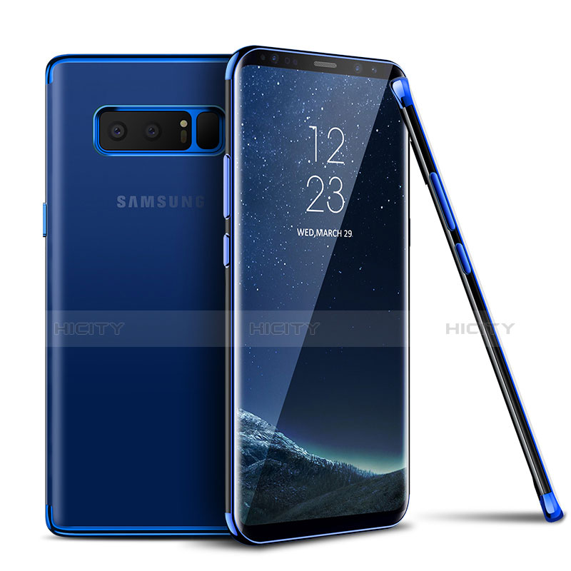 Carcasa Silicona Ultrafina Transparente T06 para Samsung Galaxy Note 8 Azul