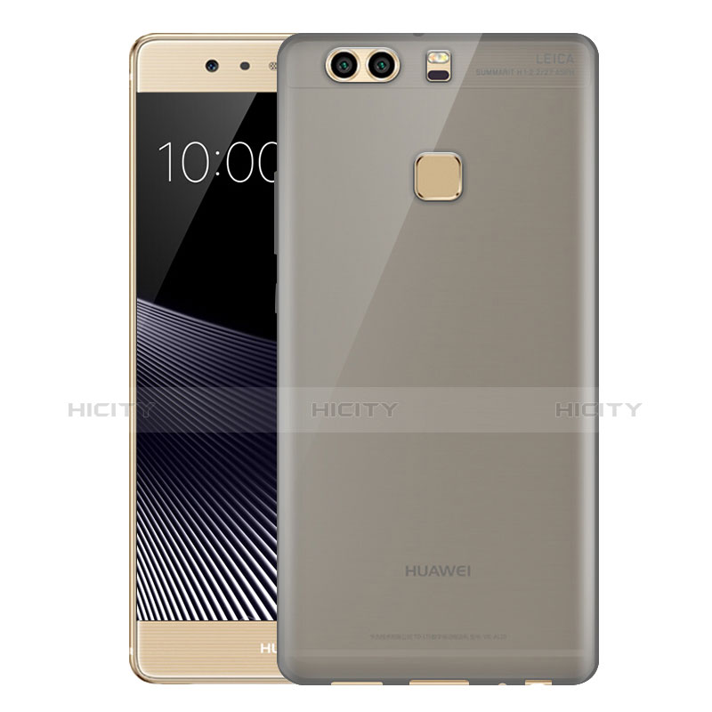 Carcasa Silicona Ultrafina Transparente T07 para Huawei P9 Gris