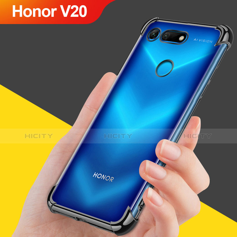 Carcasa Silicona Ultrafina Transparente T08 para Huawei Honor View 20 Negro