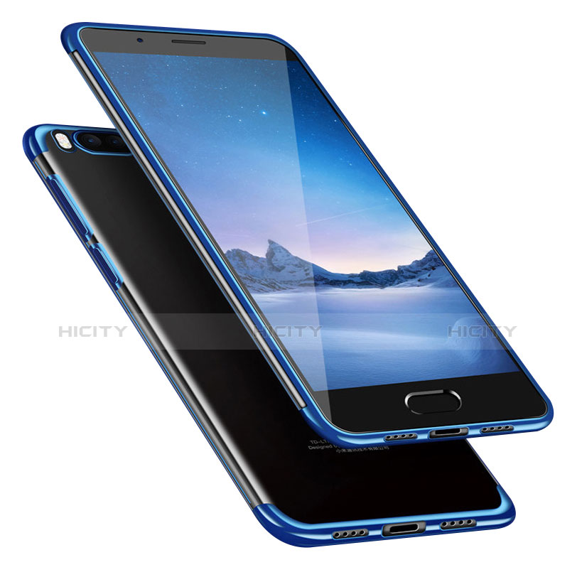 Carcasa Silicona Ultrafina Transparente T08 para Xiaomi Mi Note 3 Azul