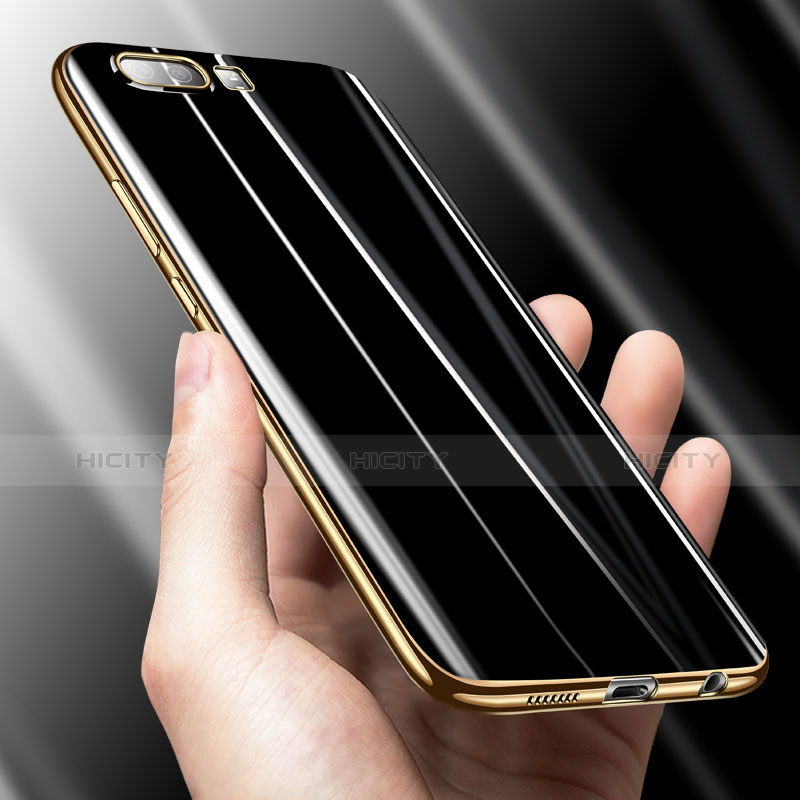 Carcasa Silicona Ultrafina Transparente T09 para Huawei Honor 9 Oro