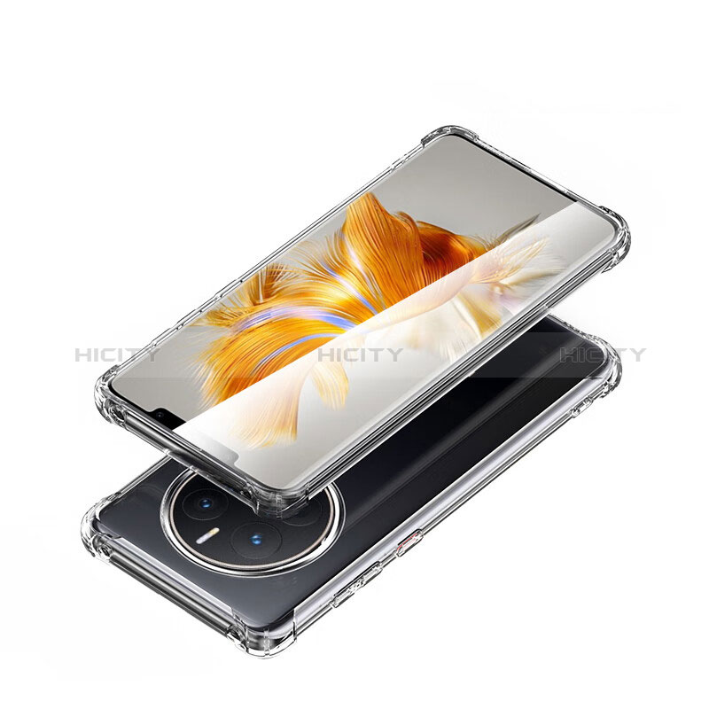 Carcasa Silicona Ultrafina Transparente T09 para Huawei Mate 50 Pro Claro