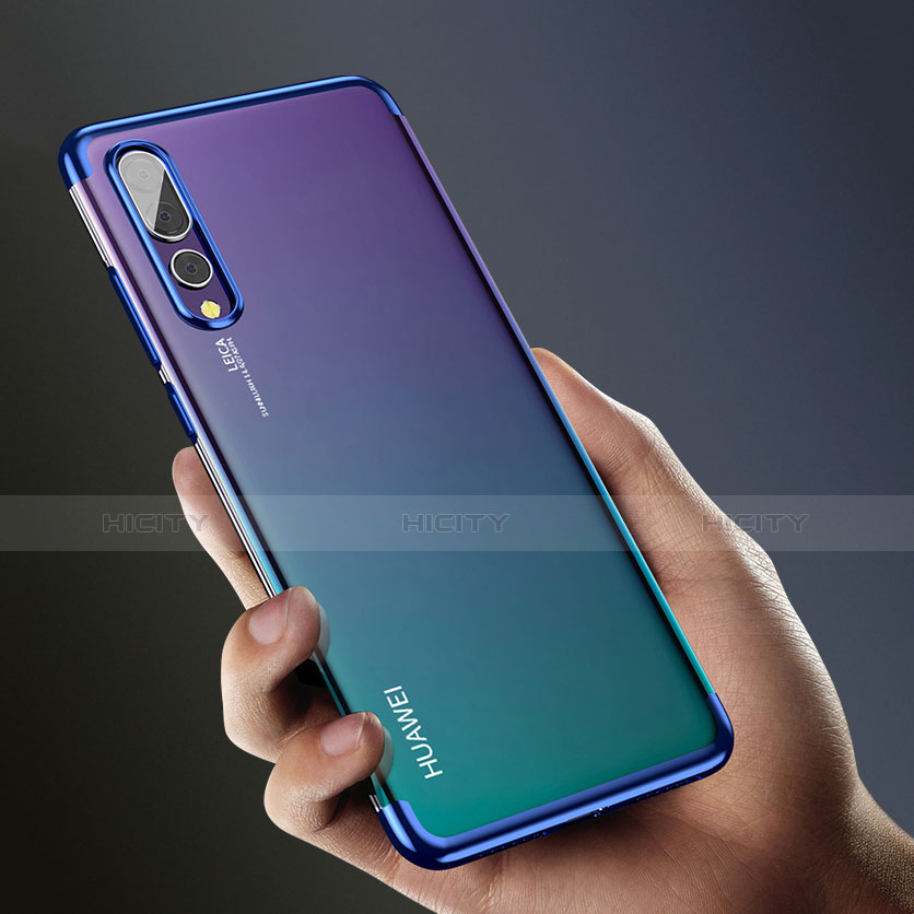 Carcasa Silicona Ultrafina Transparente T09 para Huawei P20 Pro Azul