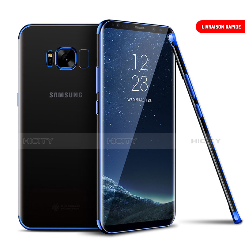 Carcasa Silicona Ultrafina Transparente T09 para Samsung Galaxy S8 Plus Azul