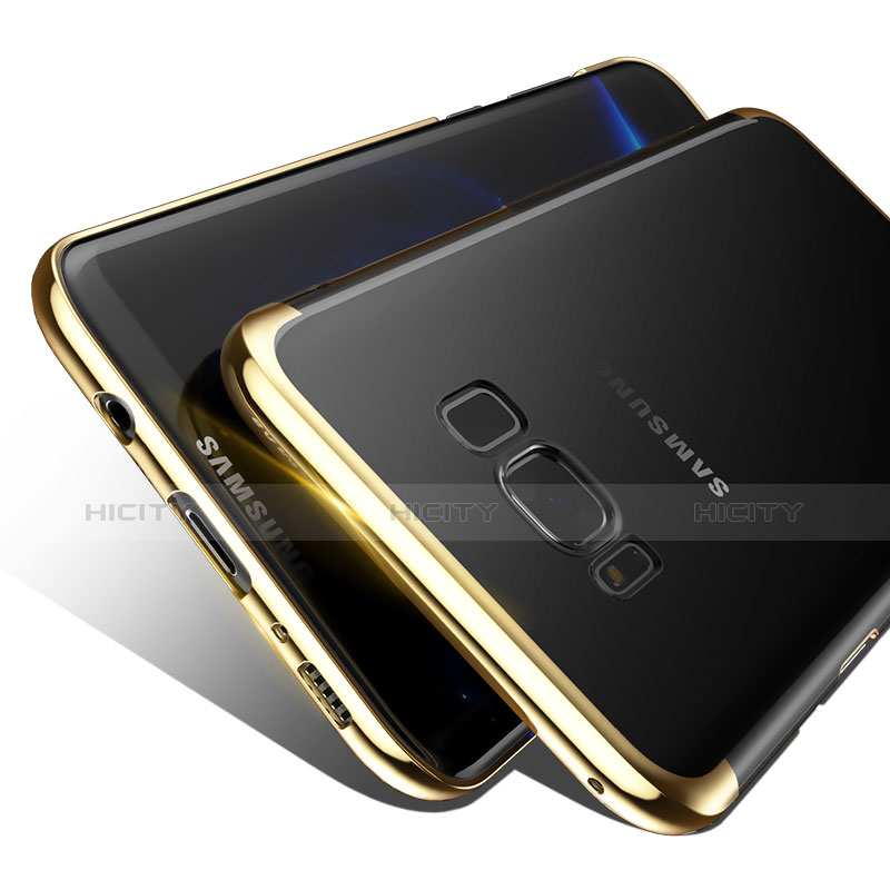 Carcasa Silicona Ultrafina Transparente T09 para Samsung Galaxy S8 Plus Oro