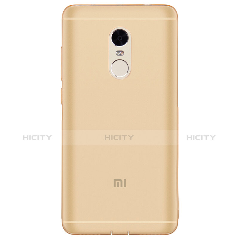 Carcasa Silicona Ultrafina Transparente T09 para Xiaomi Redmi Note 4X Oro