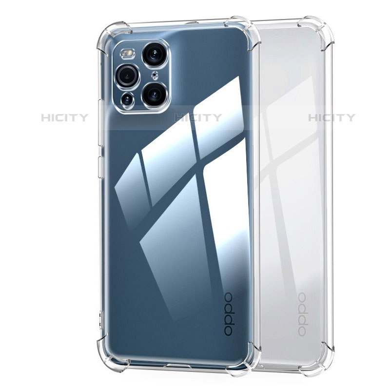 Carcasa Silicona Ultrafina Transparente T11 para Oppo Find X3 Pro 5G Claro