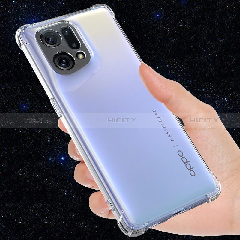 Carcasa Silicona Ultrafina Transparente T11 para Oppo Find X5 5G Claro