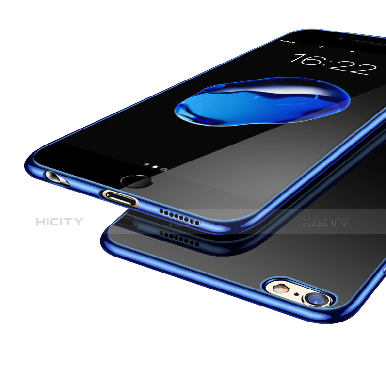 Carcasa Silicona Ultrafina Transparente T12 para Apple iPhone 6 Plus Azul