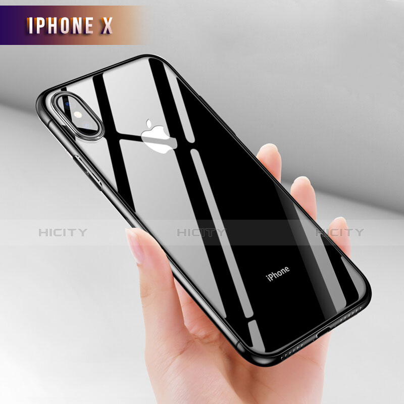 Carcasa Silicona Ultrafina Transparente T12 para Apple iPhone X Claro