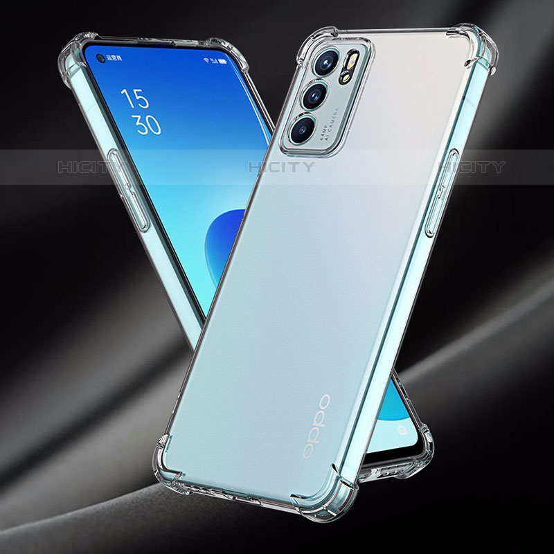 Carcasa Silicona Ultrafina Transparente T12 para Oppo Reno6 5G Claro