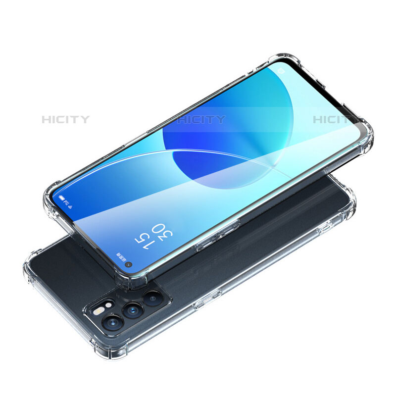 Carcasa Silicona Ultrafina Transparente T13 para Oppo Reno6 Pro 5G India Claro