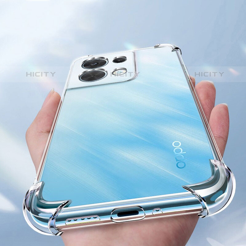 Carcasa Silicona Ultrafina Transparente T14 para Oppo Reno8 5G Claro