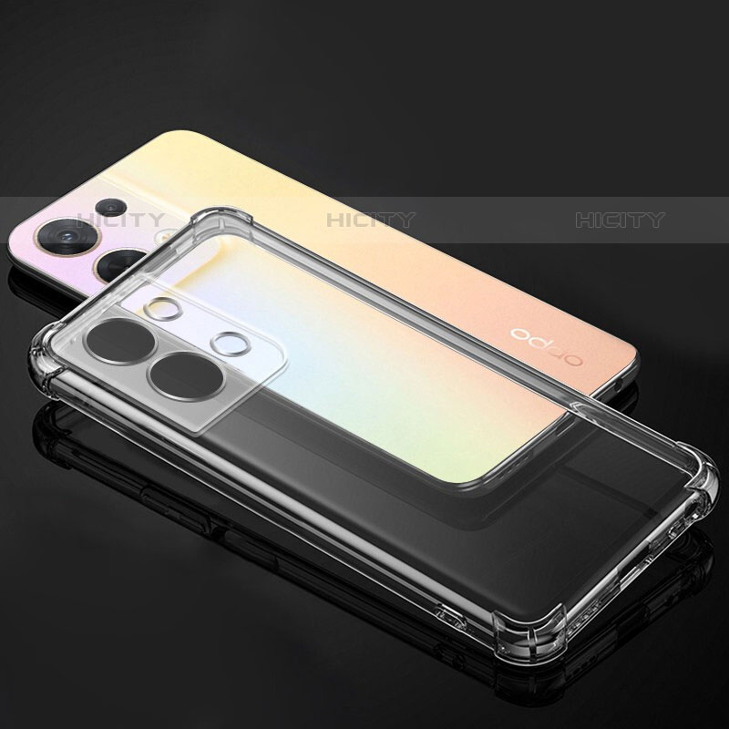 Carcasa Silicona Ultrafina Transparente T14 para Oppo Reno8 Pro 5G Claro