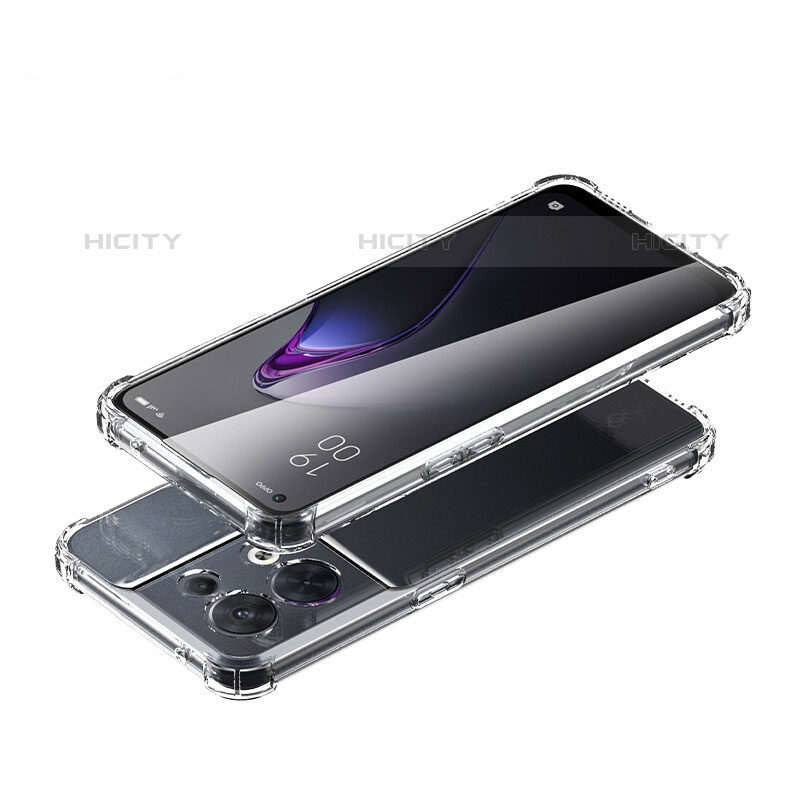 Carcasa Silicona Ultrafina Transparente T14 para Oppo Reno8 Pro 5G Claro