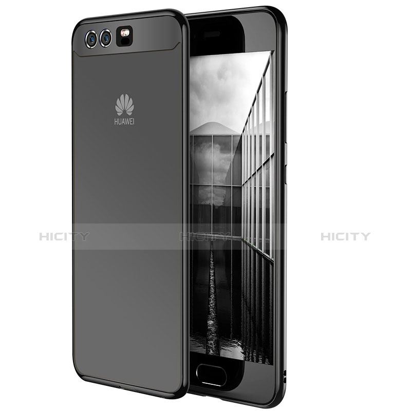 Carcasa Silicona Ultrafina Transparente T16 para Huawei P10 Plus Negro