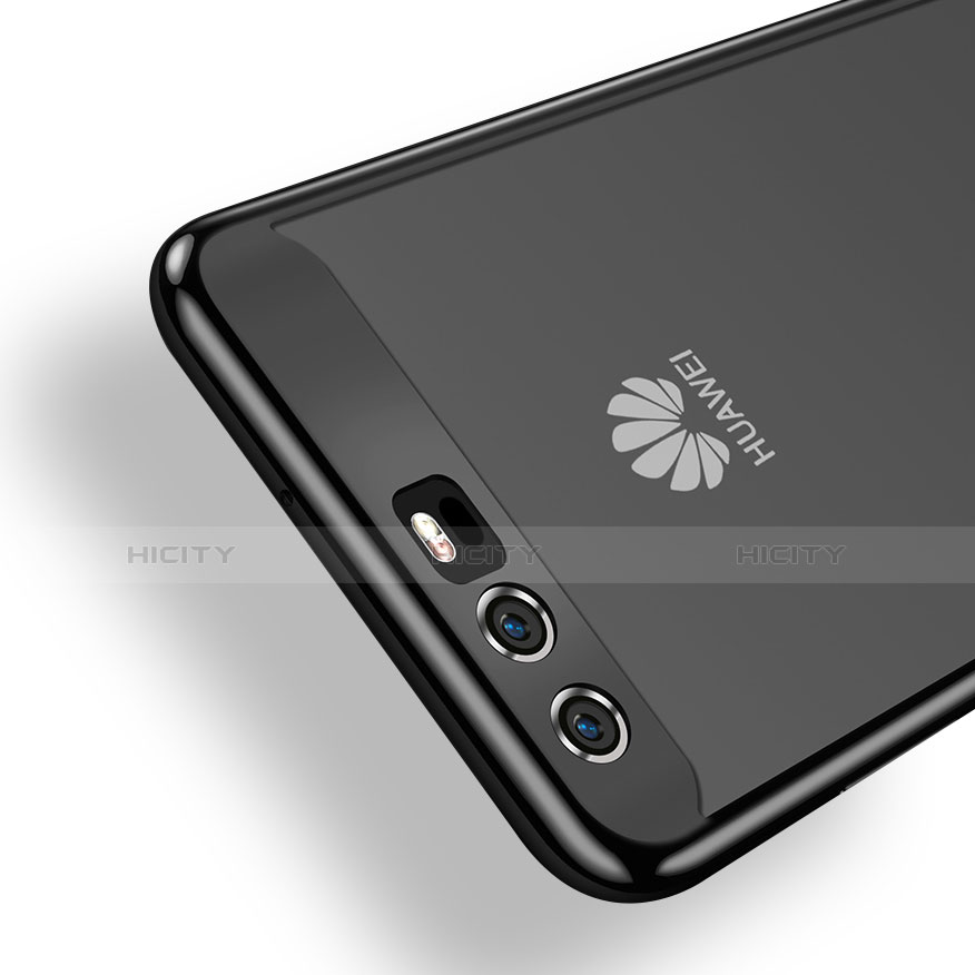 Carcasa Silicona Ultrafina Transparente T16 para Huawei P10 Plus Negro