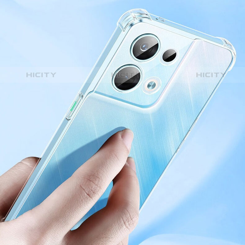 Carcasa Silicona Ultrafina Transparente T16 para Oppo Reno9 Pro 5G Claro