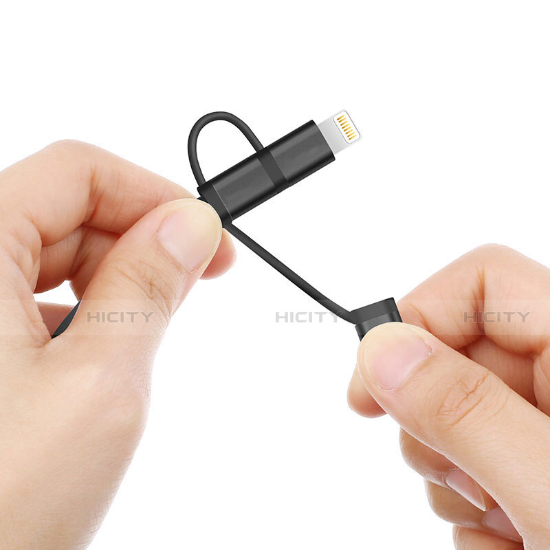 Cargador Cable Lightning USB Carga y Datos Android Micro USB C01 para Apple iPad Pro 12.9 Negro