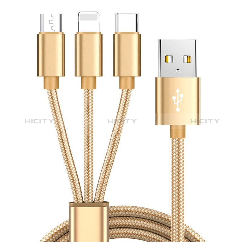 Cargador Cable Lightning USB Carga y Datos Android Micro USB Type-C 3A H03 para Apple iPad Air 5 10.9 (2022)