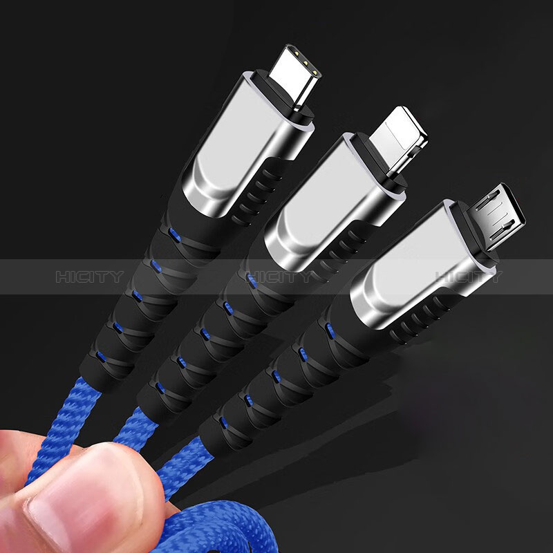 Cargador Cable Lightning USB Carga y Datos Android Micro USB Type-C 5A H03 para Apple iPad Pro 11 (2021)