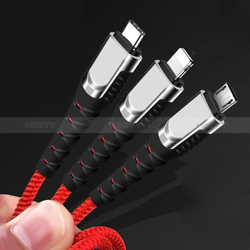 Cargador Cable Lightning USB Carga y Datos Android Micro USB Type-C 5A H03 para Apple iPhone 15