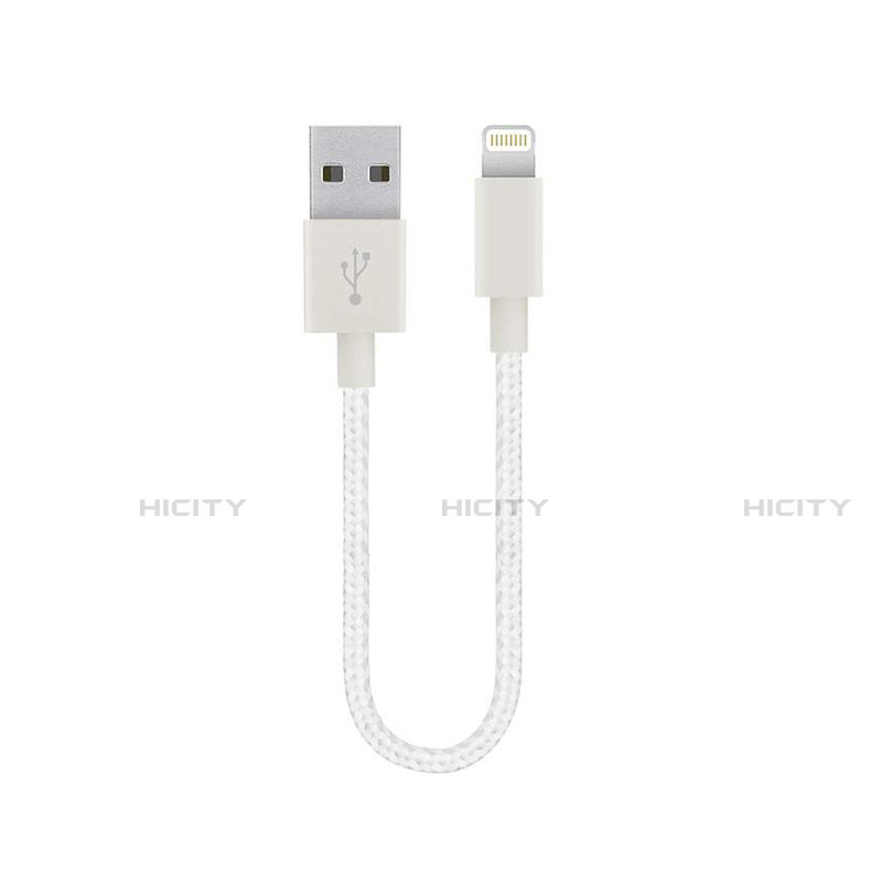 Cargador Cable USB Carga y Datos 15cm S01 para Apple iPhone Xs Max Blanco