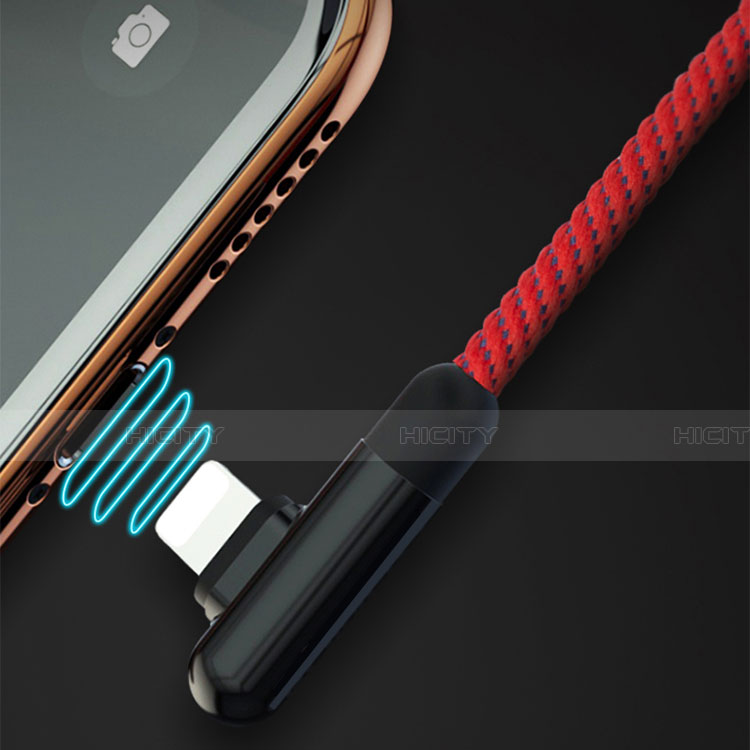 Cargador Cable USB Carga y Datos 20cm S02 para Apple iPad Mini 2 Rojo