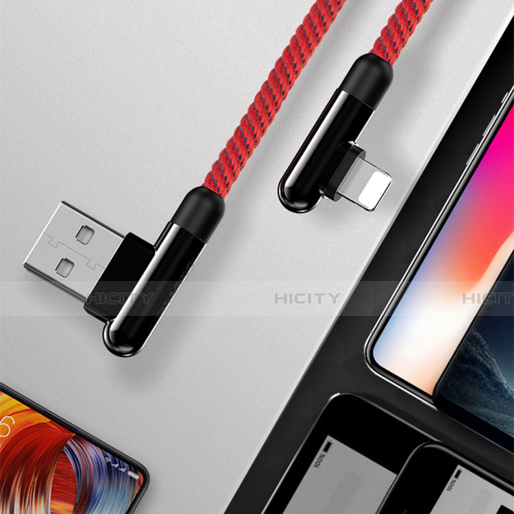 Cargador Cable USB Carga y Datos 20cm S02 para Apple iPad Pro 12.9 (2018) Rojo