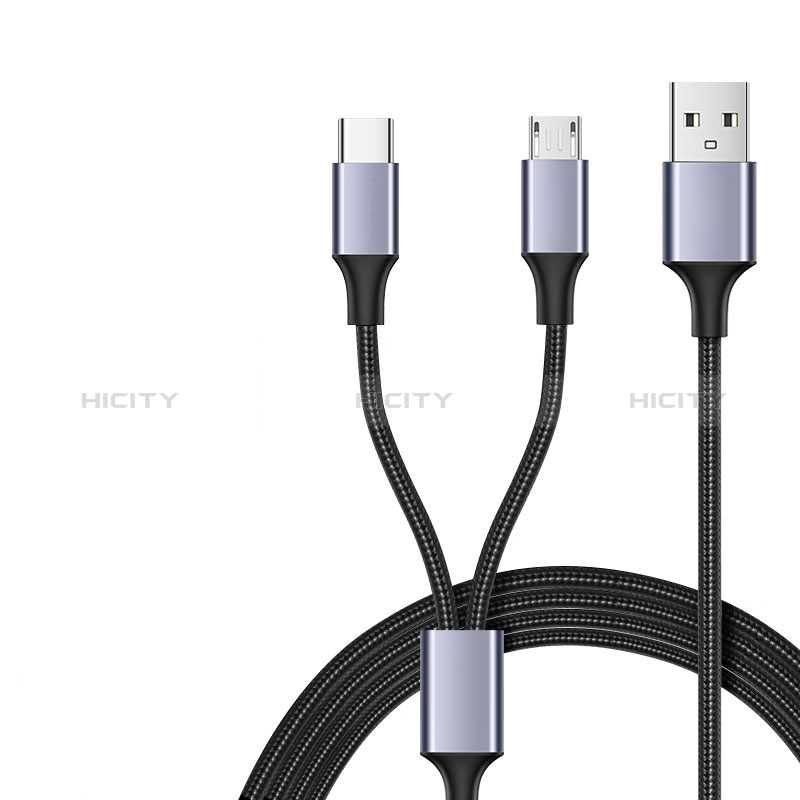 Cargador Cable USB Carga y Datos Android Micro USB Type-C 2A H01 para Apple iPad Pro 11 (2022) Negro