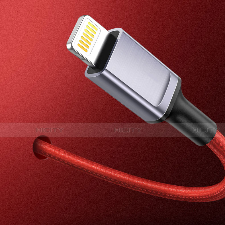 Cargador Cable USB Carga y Datos C03 para Apple iPad Air 10.9 (2020) Rojo