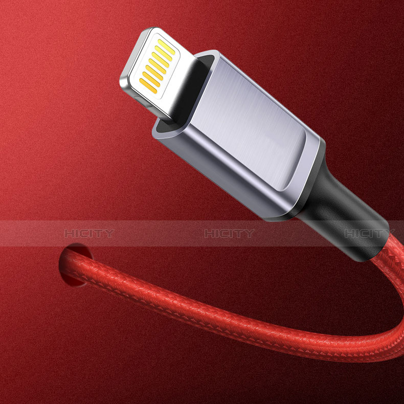 Cargador Cable USB Carga y Datos C03 para Apple iPad Air 2 Rojo