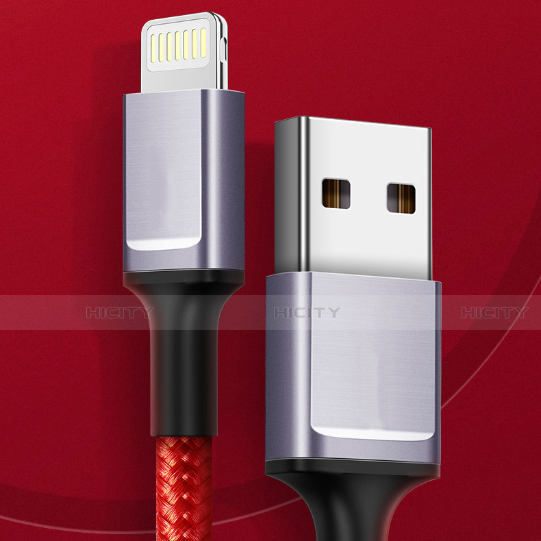 Cargador Cable USB Carga y Datos C03 para Apple iPad Pro 10.5 Rojo