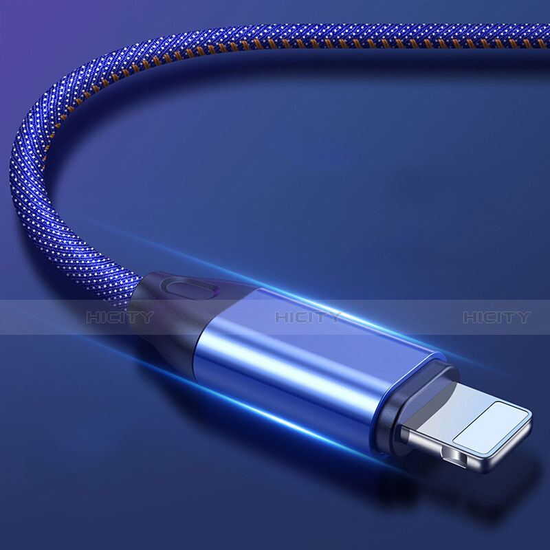 Cargador Cable USB Carga y Datos C04 para Apple iPhone Xs Azul