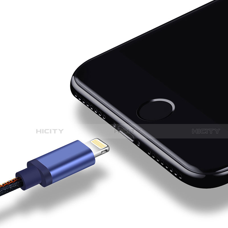 Cargador Cable USB Carga y Datos D01 para Apple iPad Mini 4 Azul