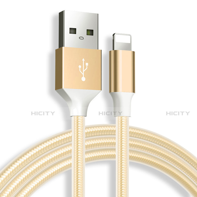 Cargador Cable USB Carga y Datos D04 para Apple iPhone X Oro