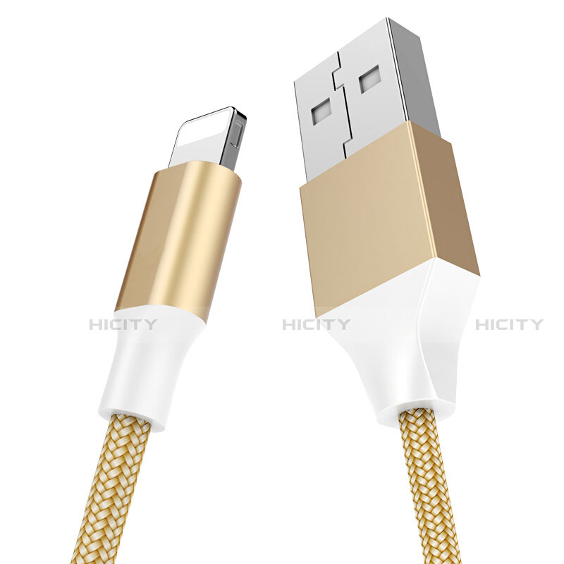 Cargador Cable USB Carga y Datos D04 para Apple iPhone Xs Oro