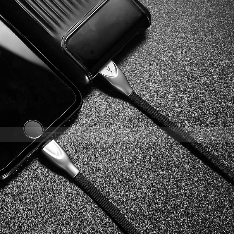Cargador Cable USB Carga y Datos D05 para Apple iPhone X Negro