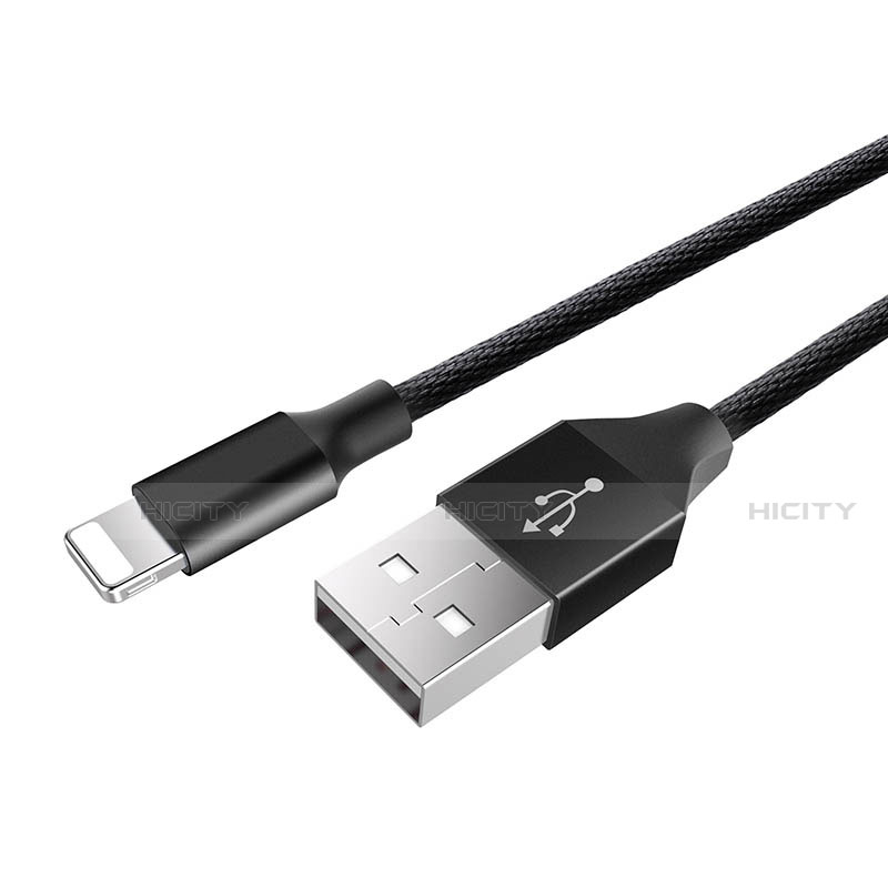 Cargador Cable USB Carga y Datos D06 para Apple iPhone Xs Max Negro