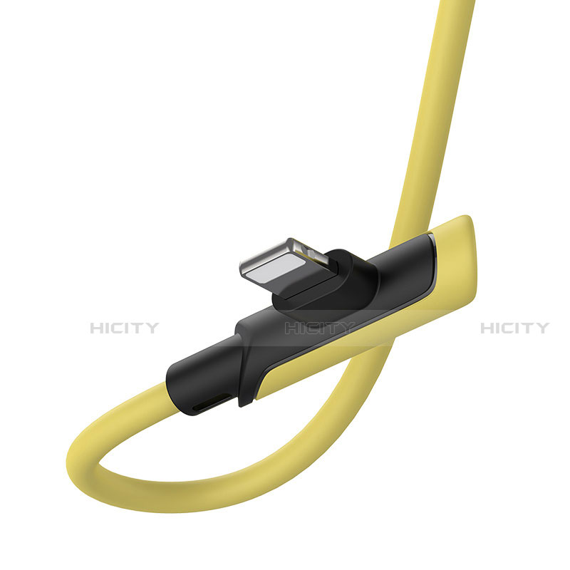 Cargador Cable USB Carga y Datos D10 para Apple iPhone X Amarillo