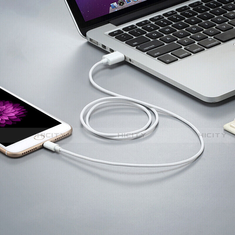 Cargador Cable USB Carga y Datos D12 para Apple iPad 2 Blanco