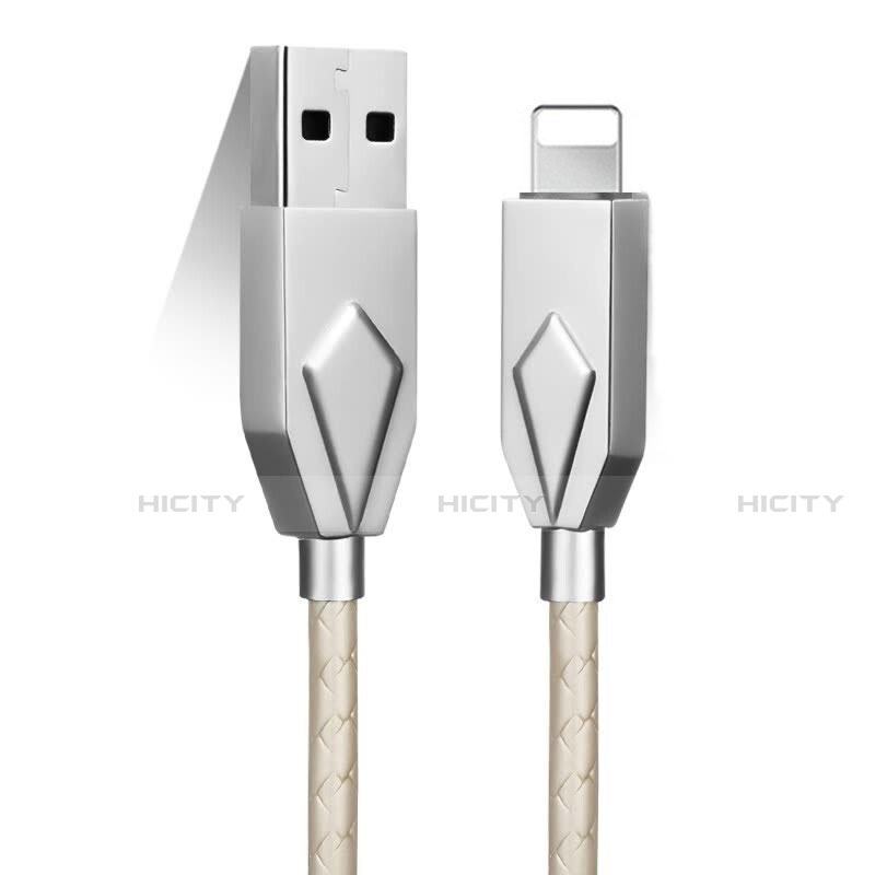 Cargador Cable USB Carga y Datos D13 para Apple iPad 2 Plata