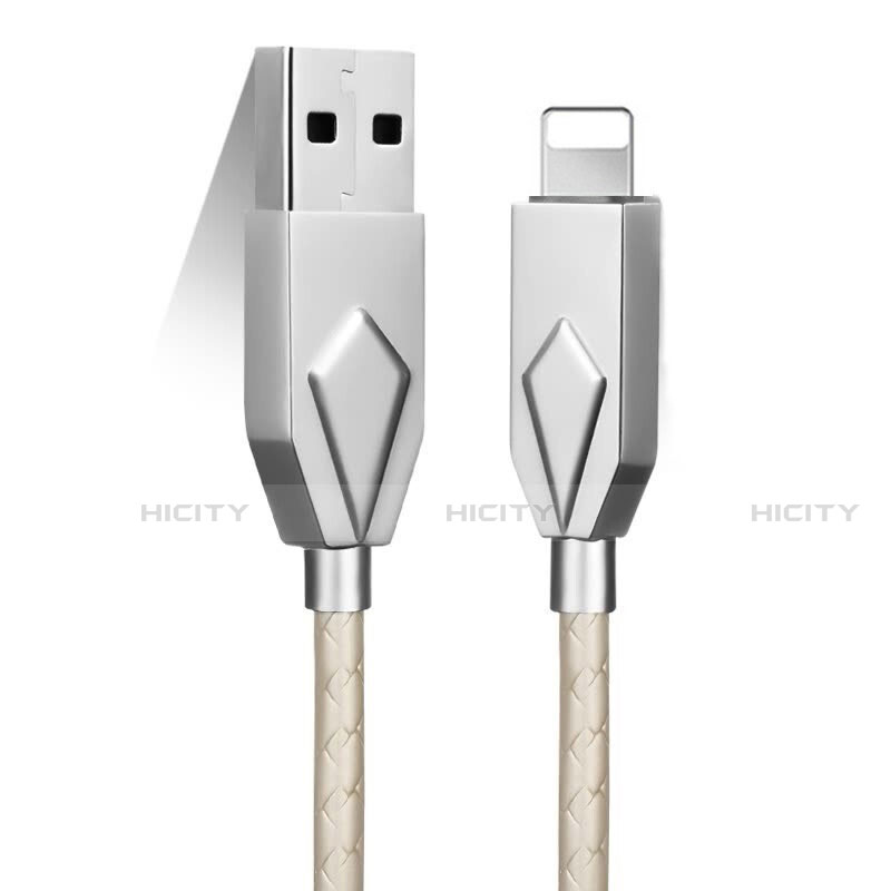 Cargador Cable USB Carga y Datos D13 para Apple iPad 3 Plata