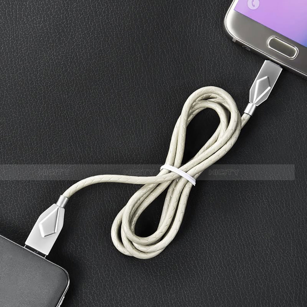 Cargador Cable USB Carga y Datos D13 para Apple iPad Mini 2 Plata